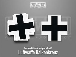 Kitsworld SAV Sticker - German National Insignia - Luftwaffe Balkenkreuz 3 